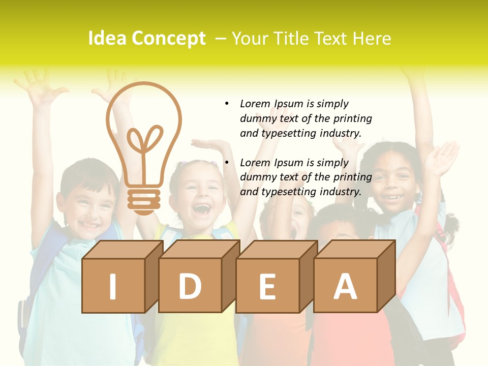 Girl People Preschool PowerPoint Template