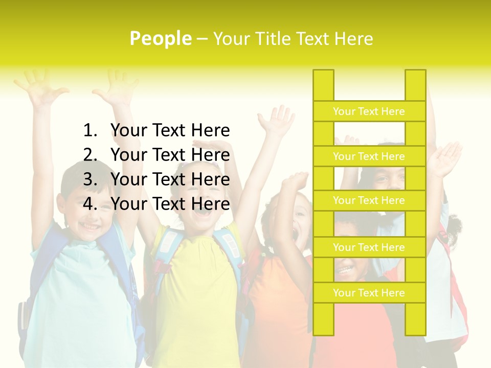 Girl People Preschool PowerPoint Template