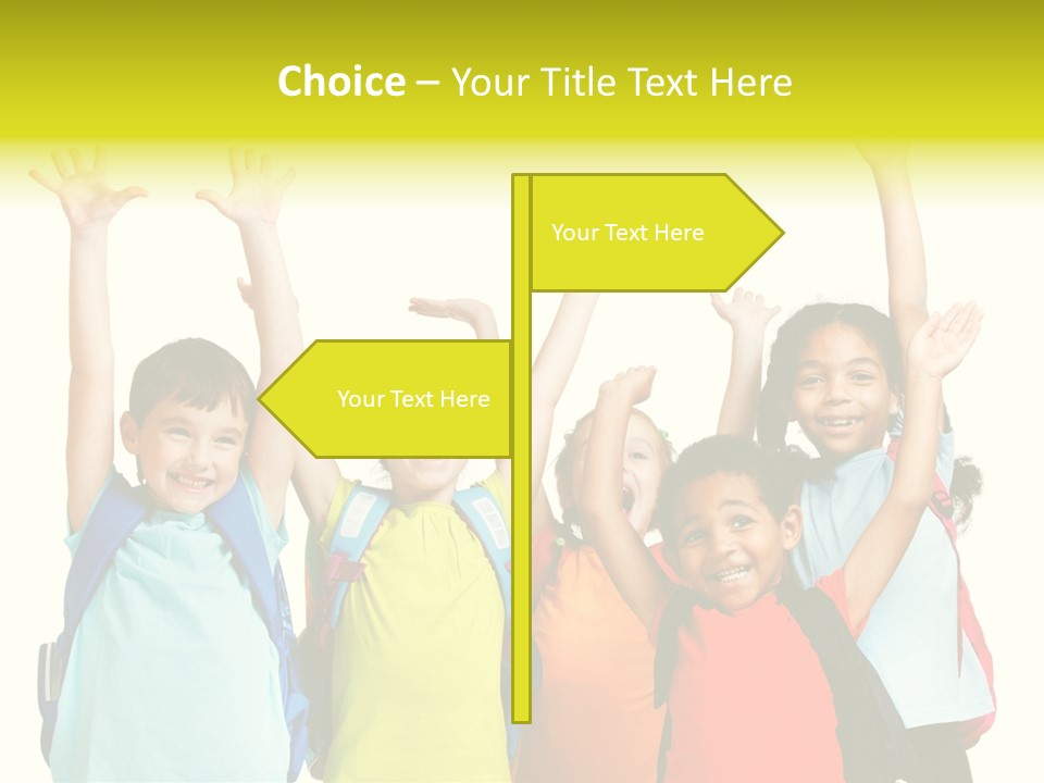 Girl People Preschool PowerPoint Template