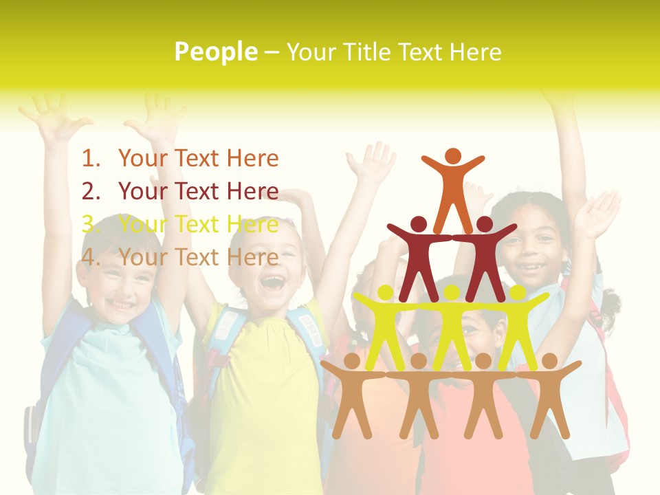 Girl People Preschool PowerPoint Template