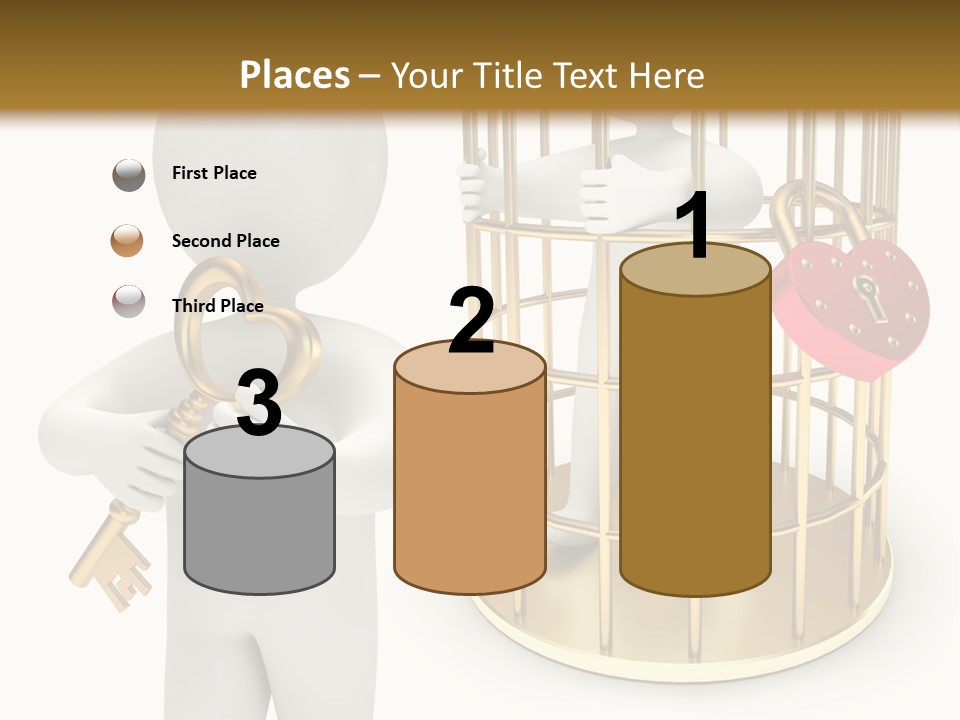 Red Padlock Alone PowerPoint Template