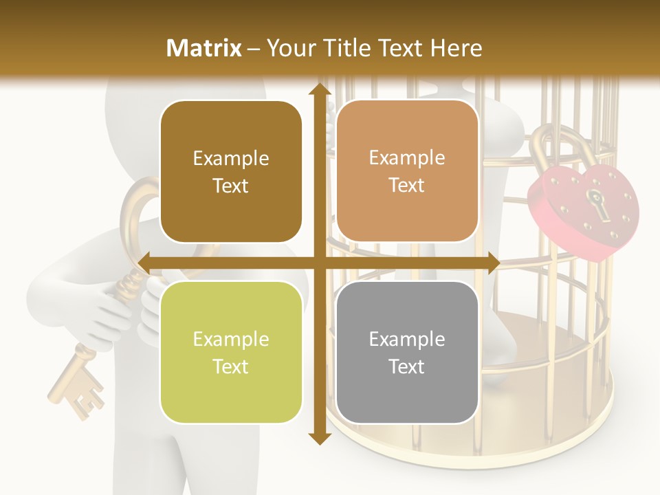 Red Padlock Alone PowerPoint Template