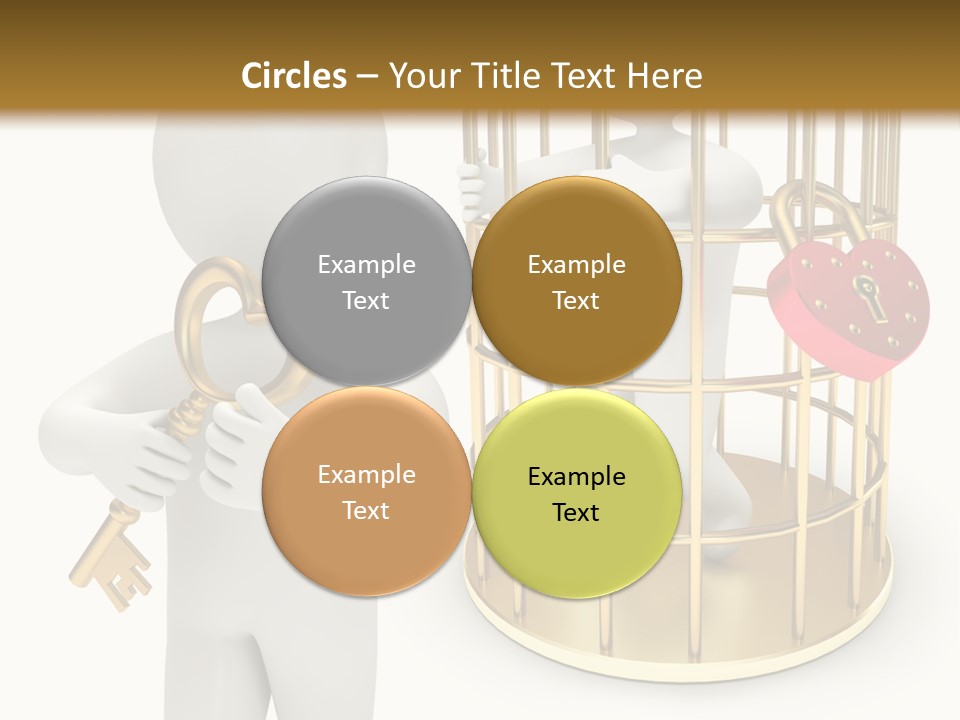 Red Padlock Alone PowerPoint Template