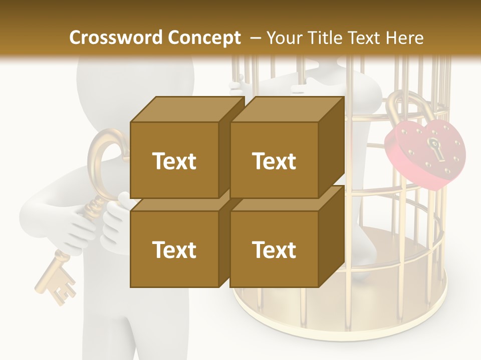 Red Padlock Alone PowerPoint Template