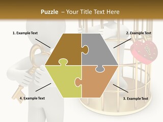 Red Padlock Alone PowerPoint Template