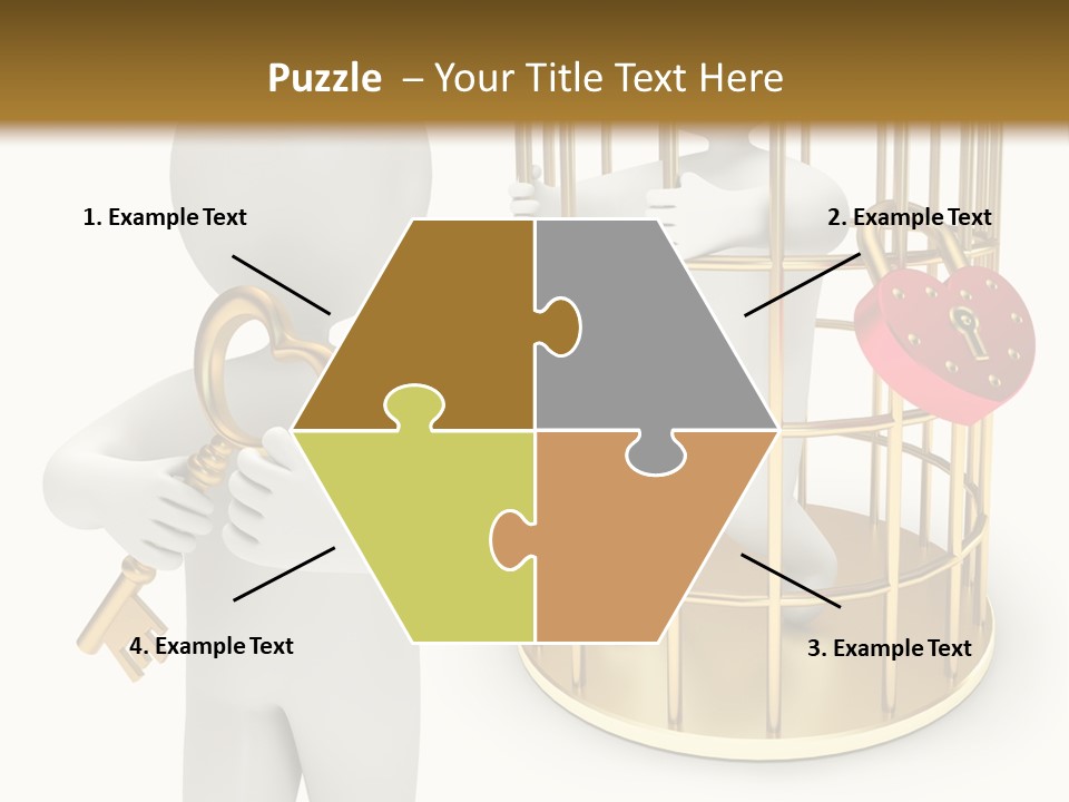 Red Padlock Alone PowerPoint Template