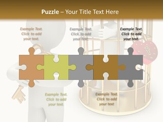 Red Padlock Alone PowerPoint Template