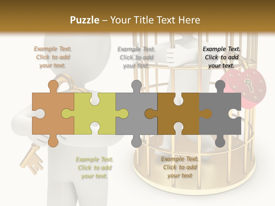 Red Padlock Alone PowerPoint Template