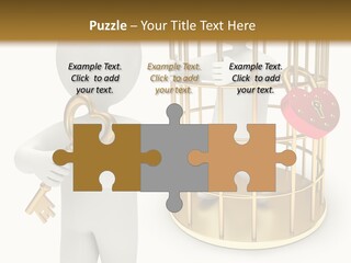 Red Padlock Alone PowerPoint Template