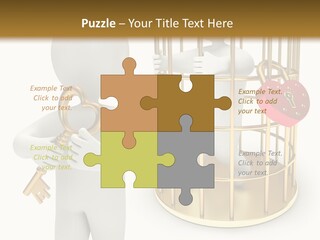 Red Padlock Alone PowerPoint Template