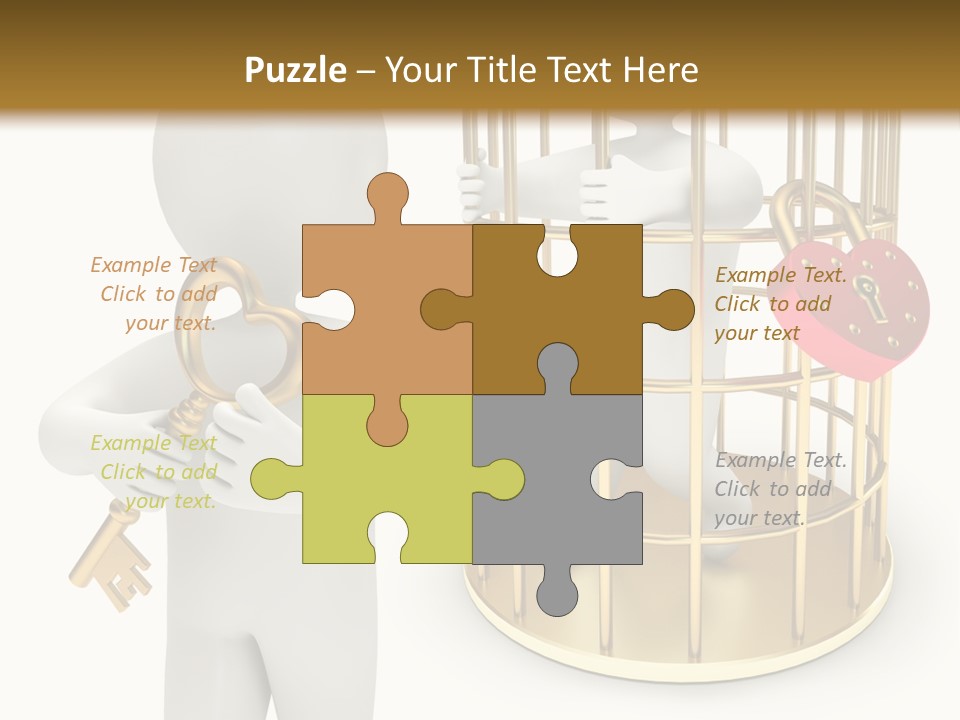 Red Padlock Alone PowerPoint Template