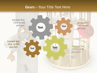 Red Padlock Alone PowerPoint Template