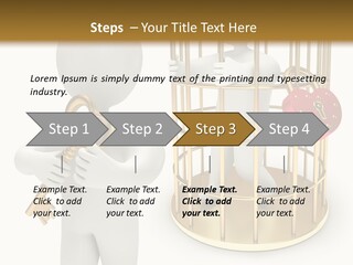 Red Padlock Alone PowerPoint Template