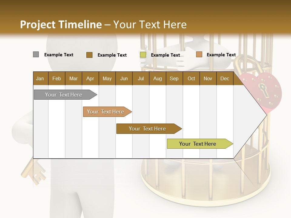 Red Padlock Alone PowerPoint Template