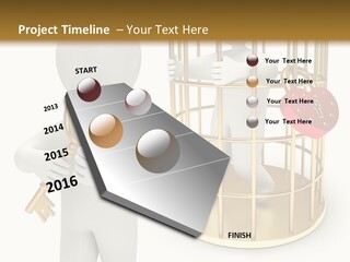 Red Padlock Alone PowerPoint Template