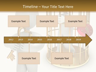Red Padlock Alone PowerPoint Template