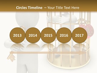 Red Padlock Alone PowerPoint Template