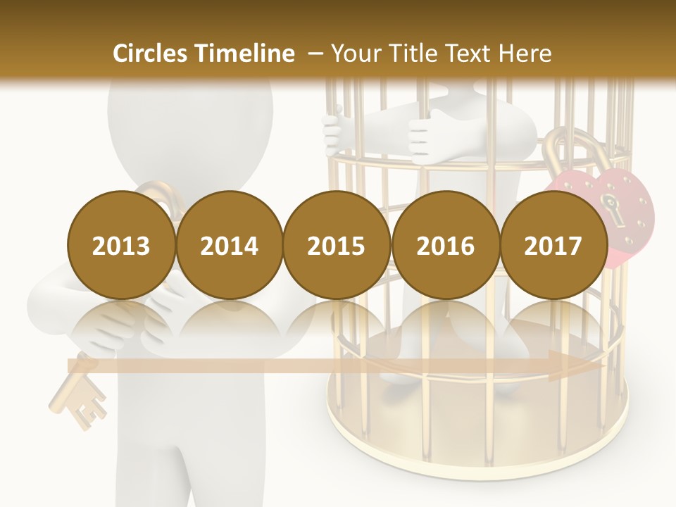 Red Padlock Alone PowerPoint Template