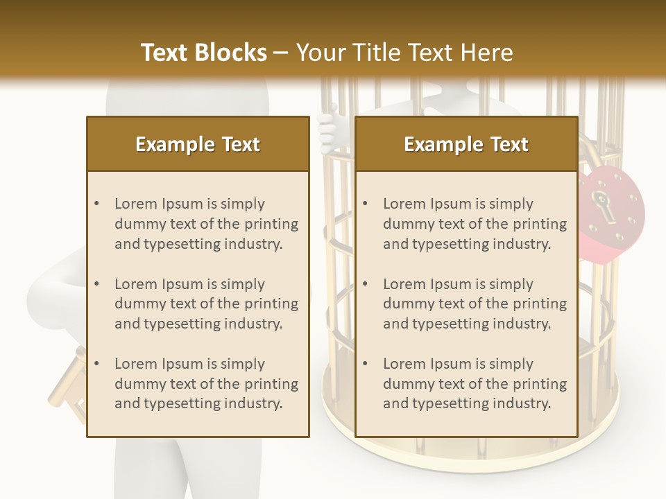 Red Padlock Alone PowerPoint Template