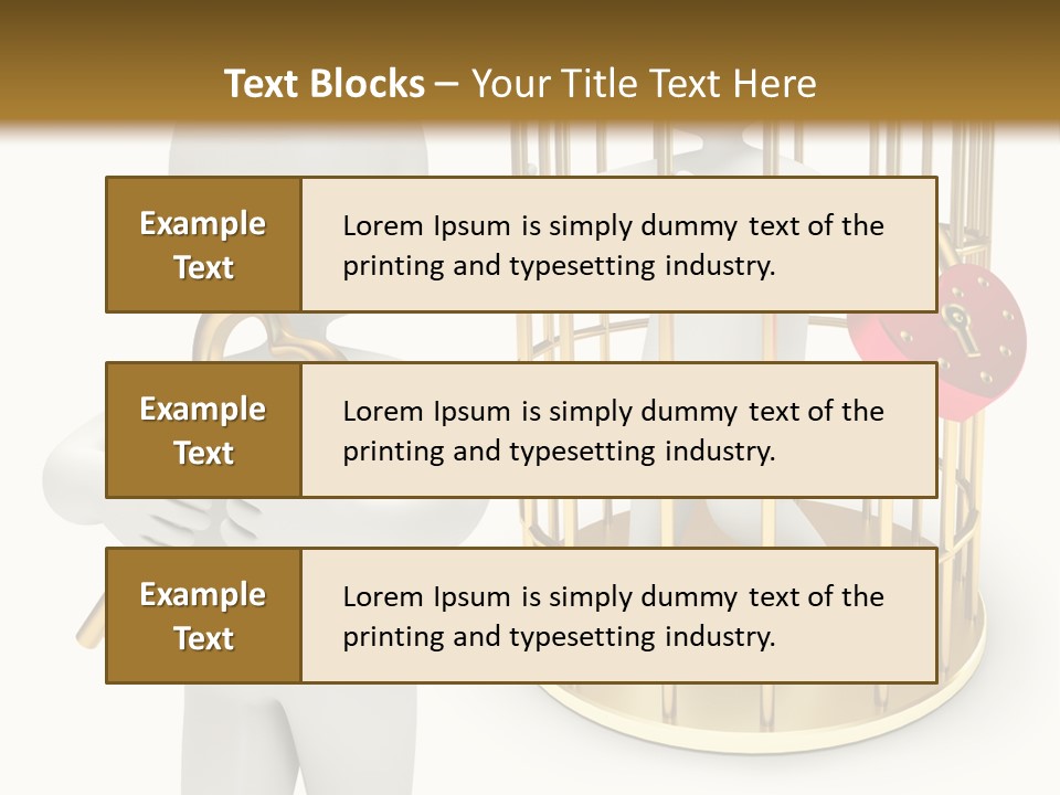 Red Padlock Alone PowerPoint Template