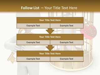 Red Padlock Alone PowerPoint Template