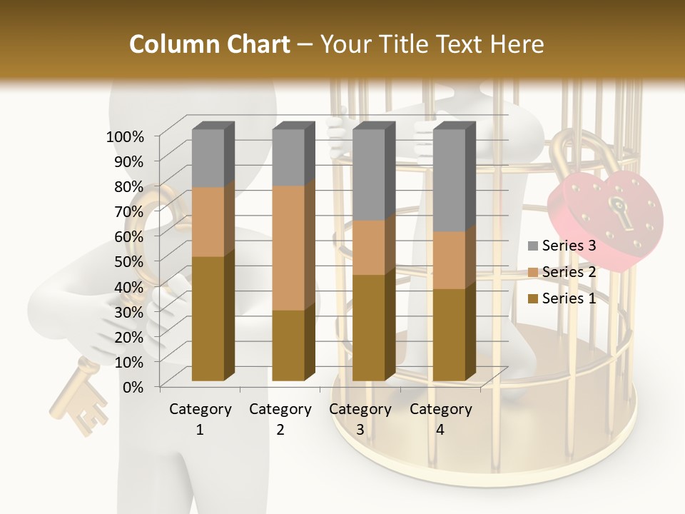 Red Padlock Alone PowerPoint Template