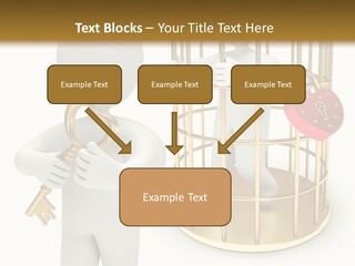 Red Padlock Alone PowerPoint Template