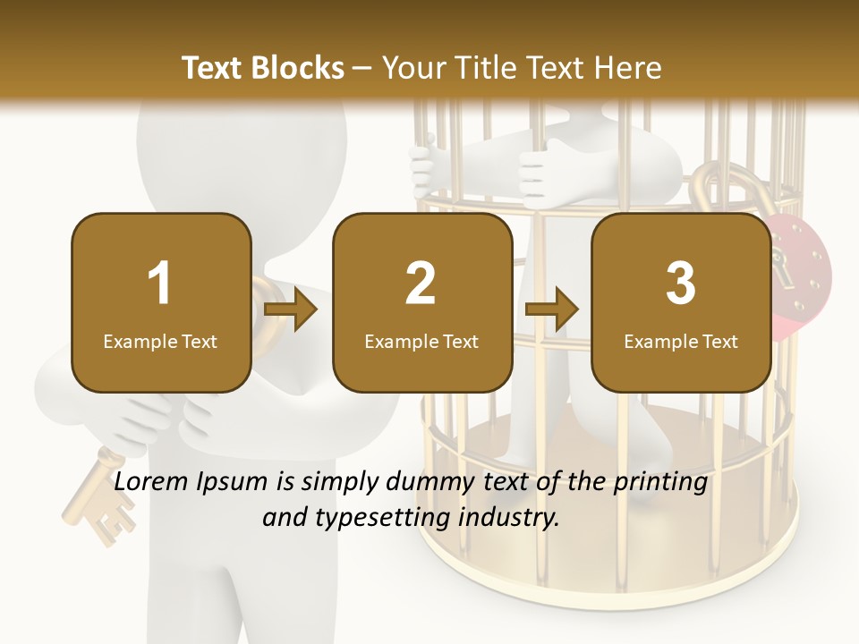 Red Padlock Alone PowerPoint Template