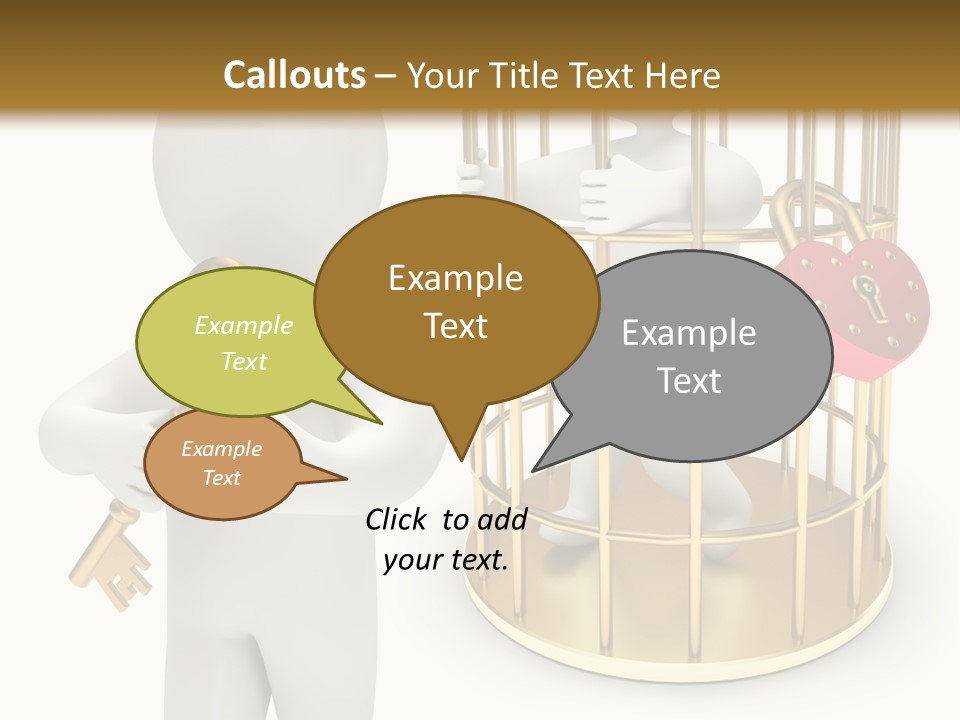 Red Padlock Alone PowerPoint Template