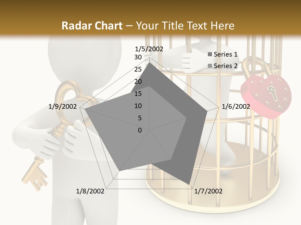 Red Padlock Alone PowerPoint Template