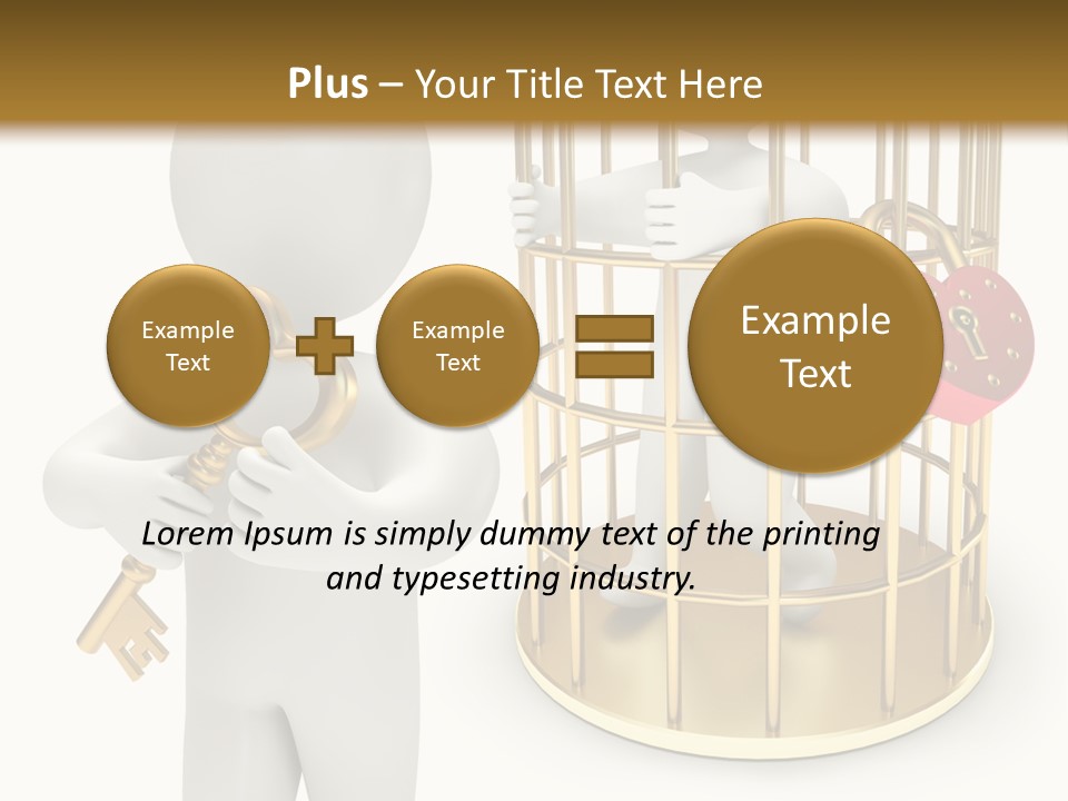 Red Padlock Alone PowerPoint Template