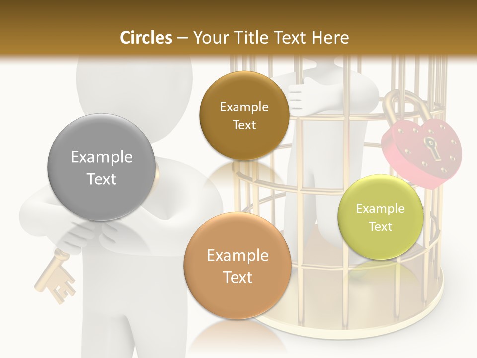 Red Padlock Alone PowerPoint Template