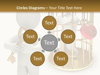 Red Padlock Alone PowerPoint Template