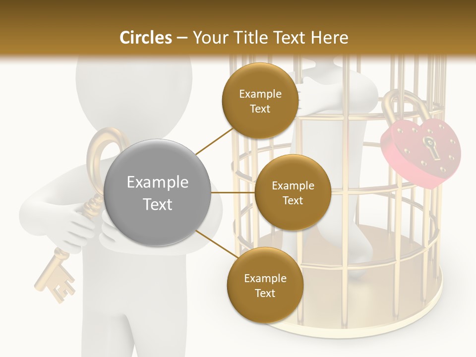 Red Padlock Alone PowerPoint Template