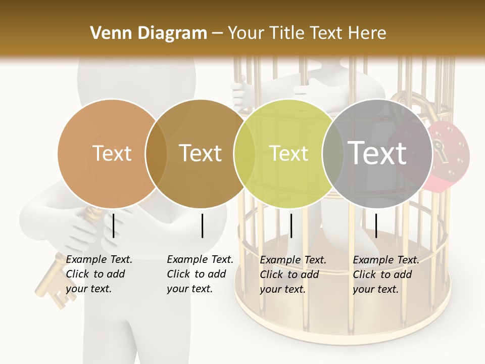 Red Padlock Alone PowerPoint Template