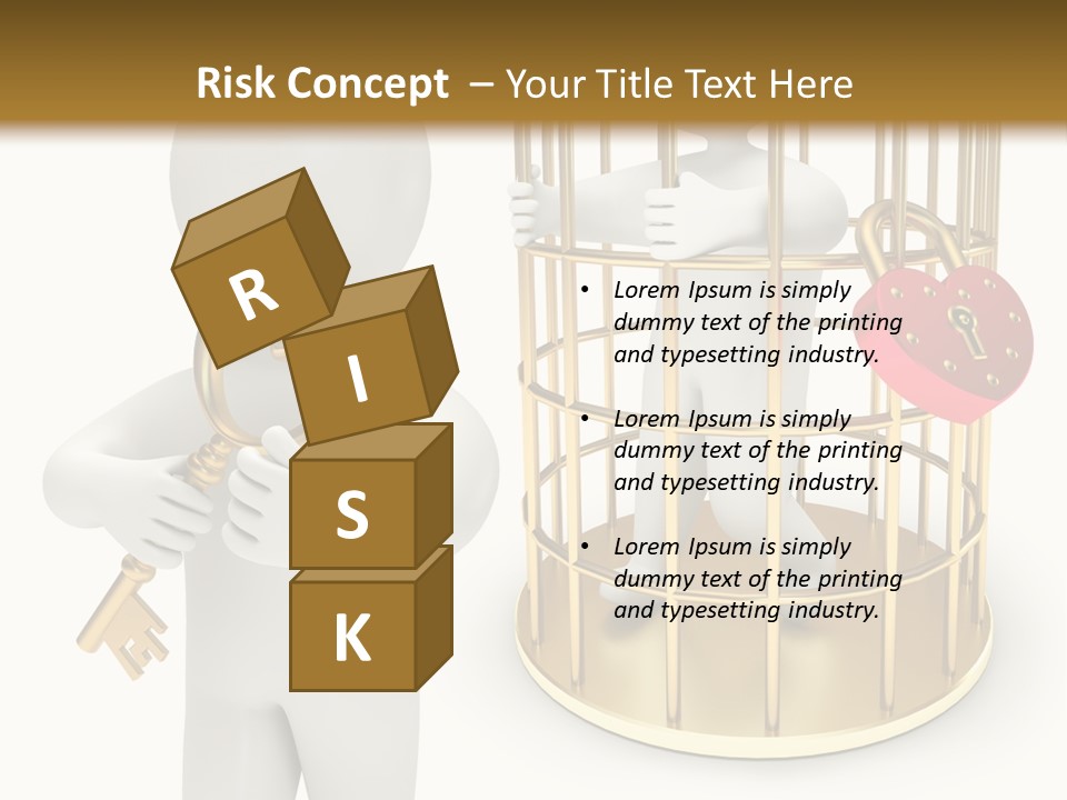 Red Padlock Alone PowerPoint Template