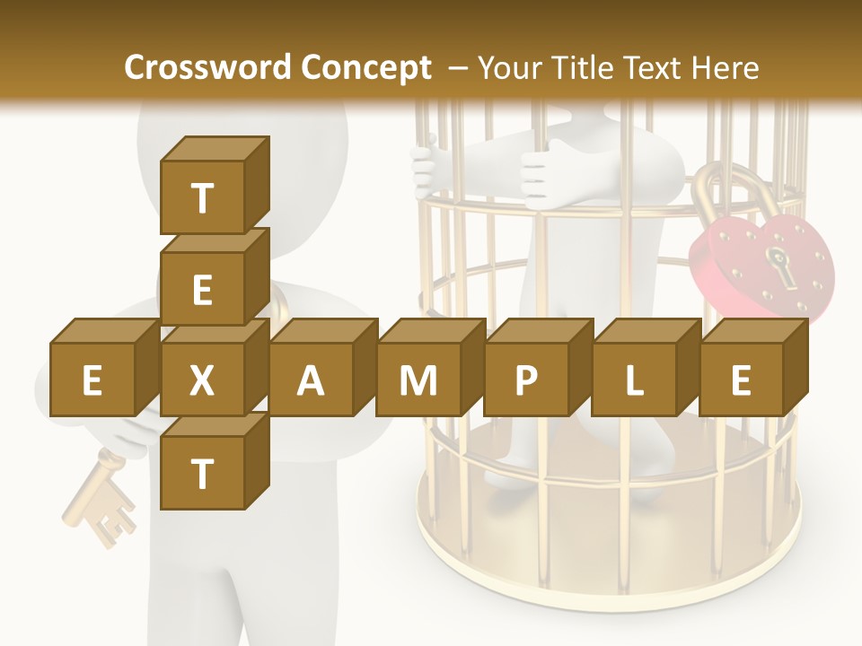 Red Padlock Alone PowerPoint Template