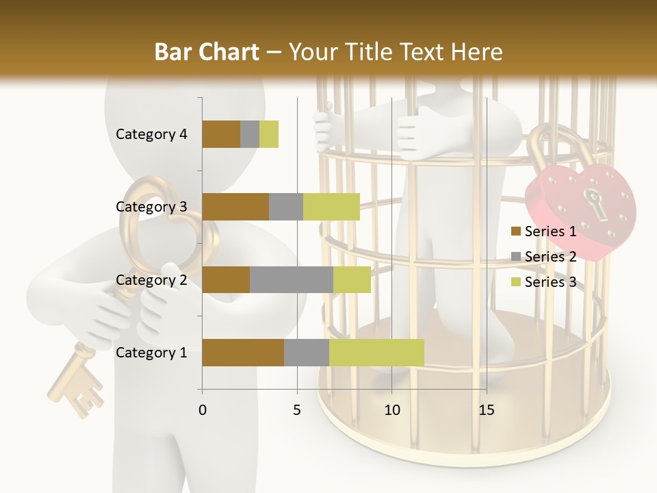 Red Padlock Alone PowerPoint Template