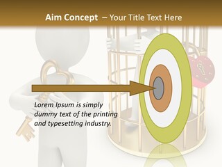 Red Padlock Alone PowerPoint Template