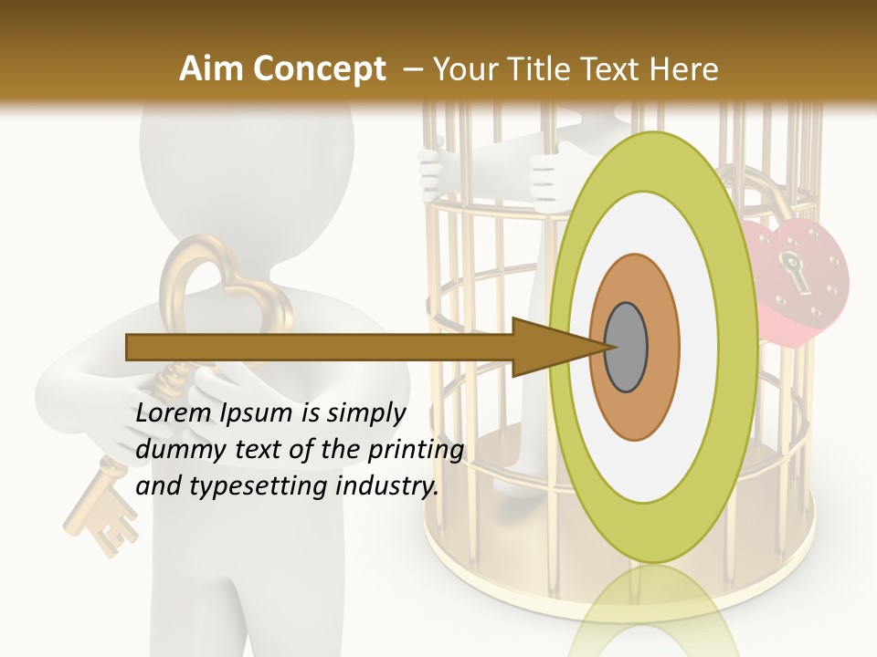 Red Padlock Alone PowerPoint Template