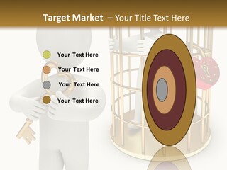 Red Padlock Alone PowerPoint Template