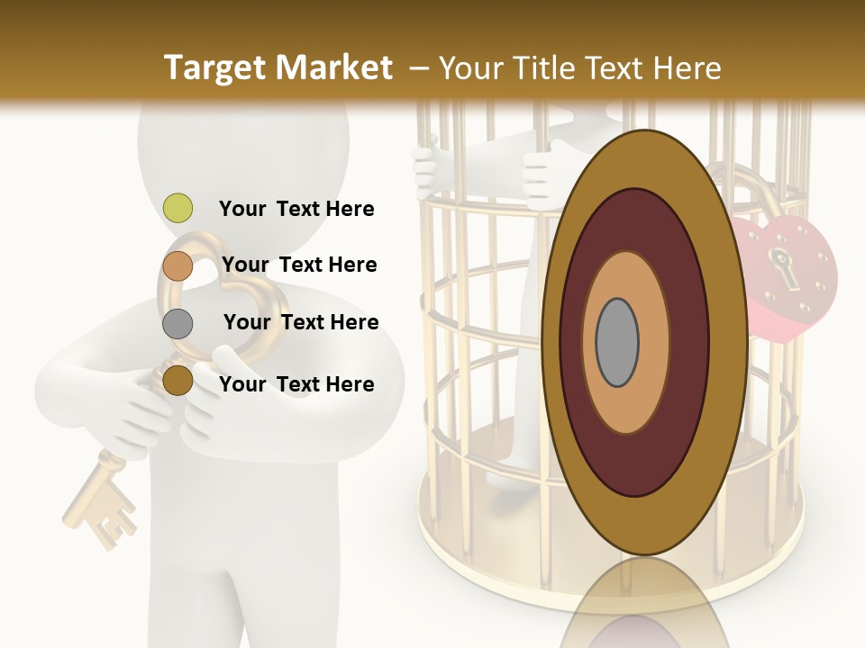 Red Padlock Alone PowerPoint Template