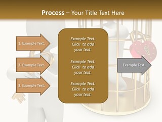 Red Padlock Alone PowerPoint Template