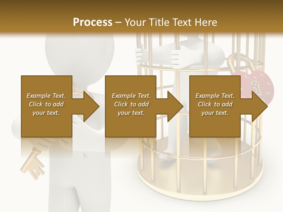 Red Padlock Alone PowerPoint Template