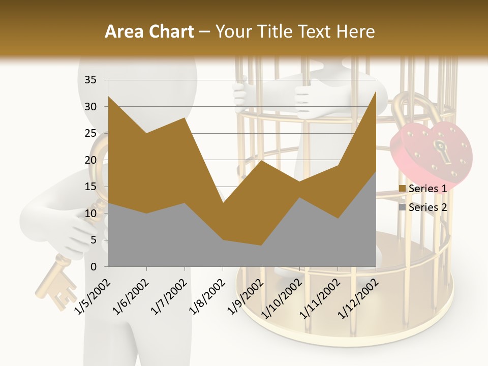 Red Padlock Alone PowerPoint Template