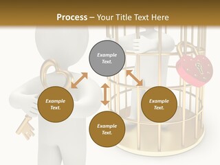 Red Padlock Alone PowerPoint Template