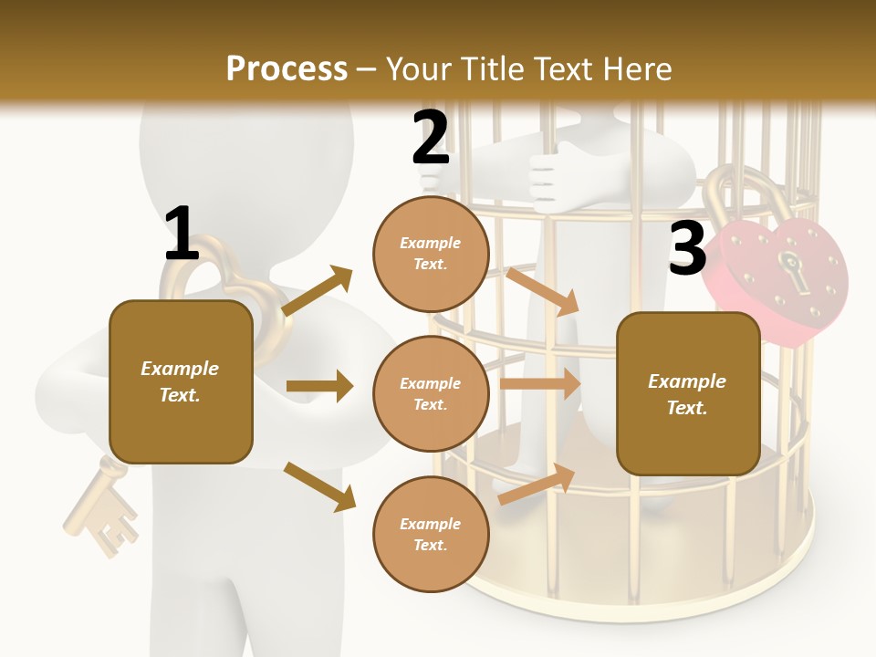 Red Padlock Alone PowerPoint Template