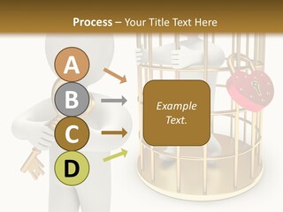 Red Padlock Alone PowerPoint Template