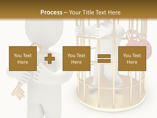 Red Padlock Alone PowerPoint Template