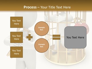 Red Padlock Alone PowerPoint Template